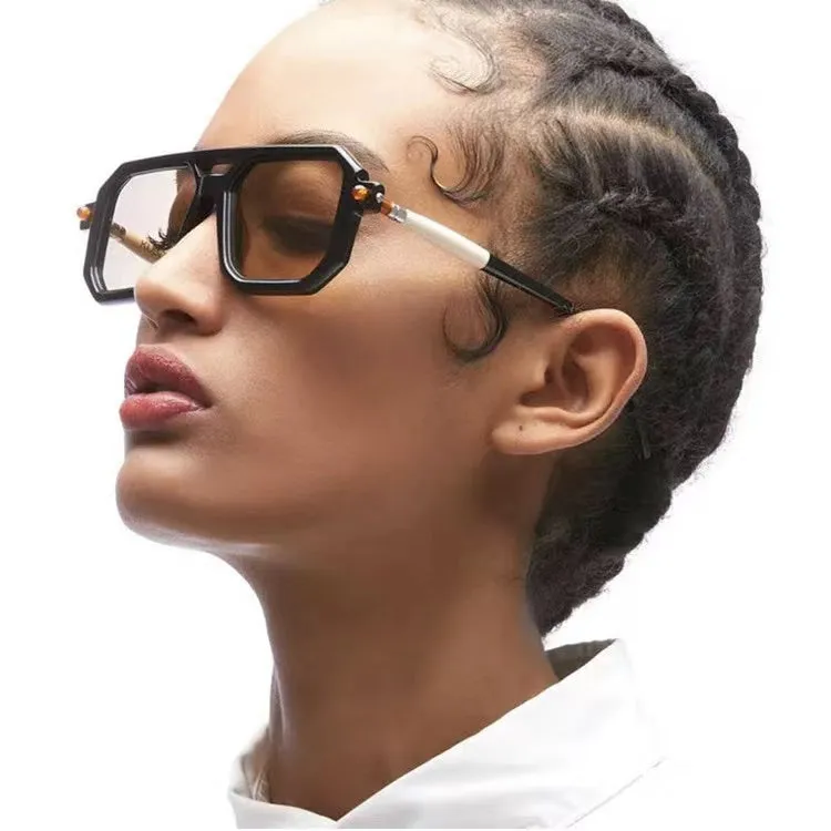 Fashion Retro Designer Square Sunglasses For Women Men