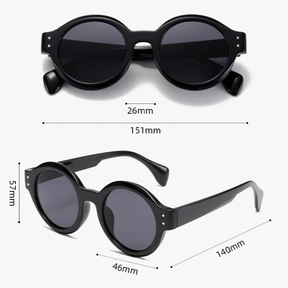 Fashion Round Sunglasses Women Men Retro Sun Glasses Vintage Trendy Small Frame Shades Eyewear Uv400