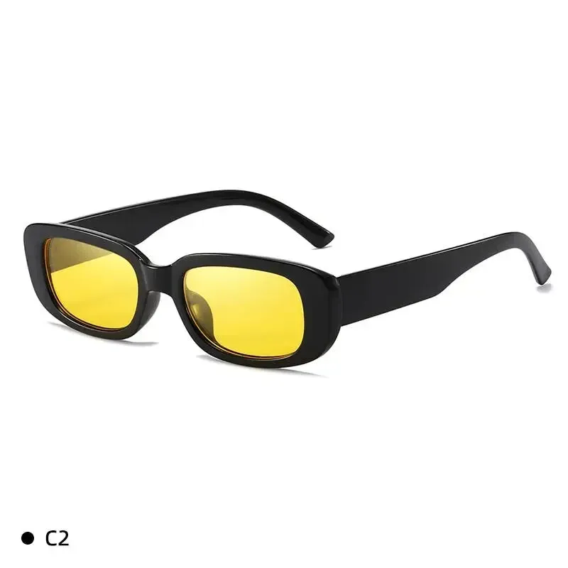 Fashion Sunglasses Classic Retro Square Glasses Women Vintage Eyewear Travel Small Rectangle Anti-Glare Sun Glasses