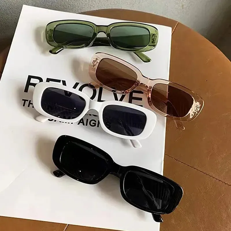 Fashion Sunglasses Classic Retro Square Glasses Women Vintage Eyewear Travel Small Rectangle Anti-Glare Sun Glasses