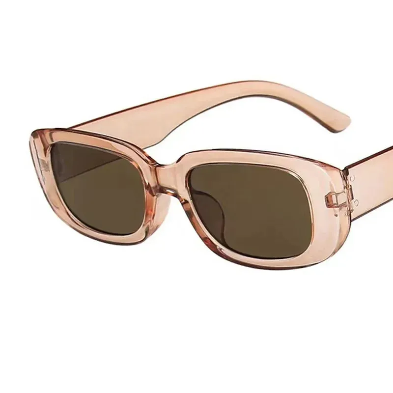 Fashion Sunglasses Classic Retro Square Glasses Women Vintage Eyewear Travel Small Rectangle Anti-Glare Sun Glasses