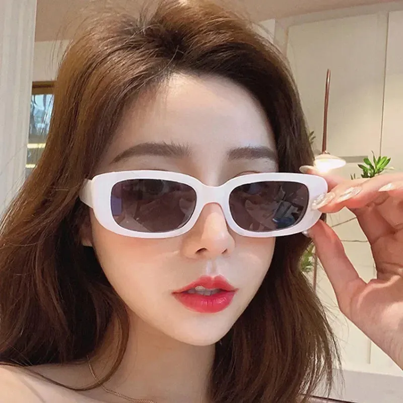Fashion Sunglasses Classic Retro Square Glasses Women Vintage Eyewear Travel Small Rectangle Anti-Glare Sun Glasses