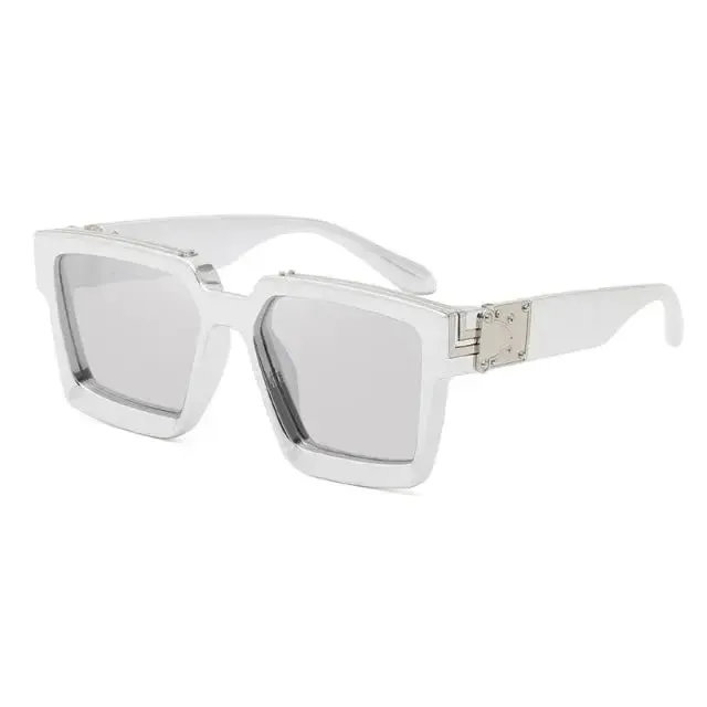 Fashionable oversized square sunglasses for daring men