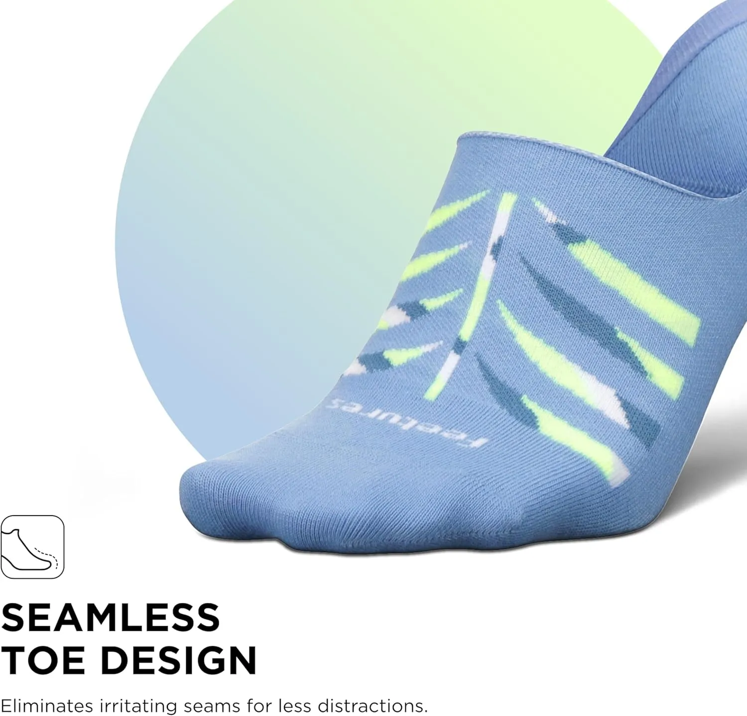 Feetures Everyday Ultra Light Cushion Invisible Sock for Women - Anti-Slip Sock Liner - (1 Pair)