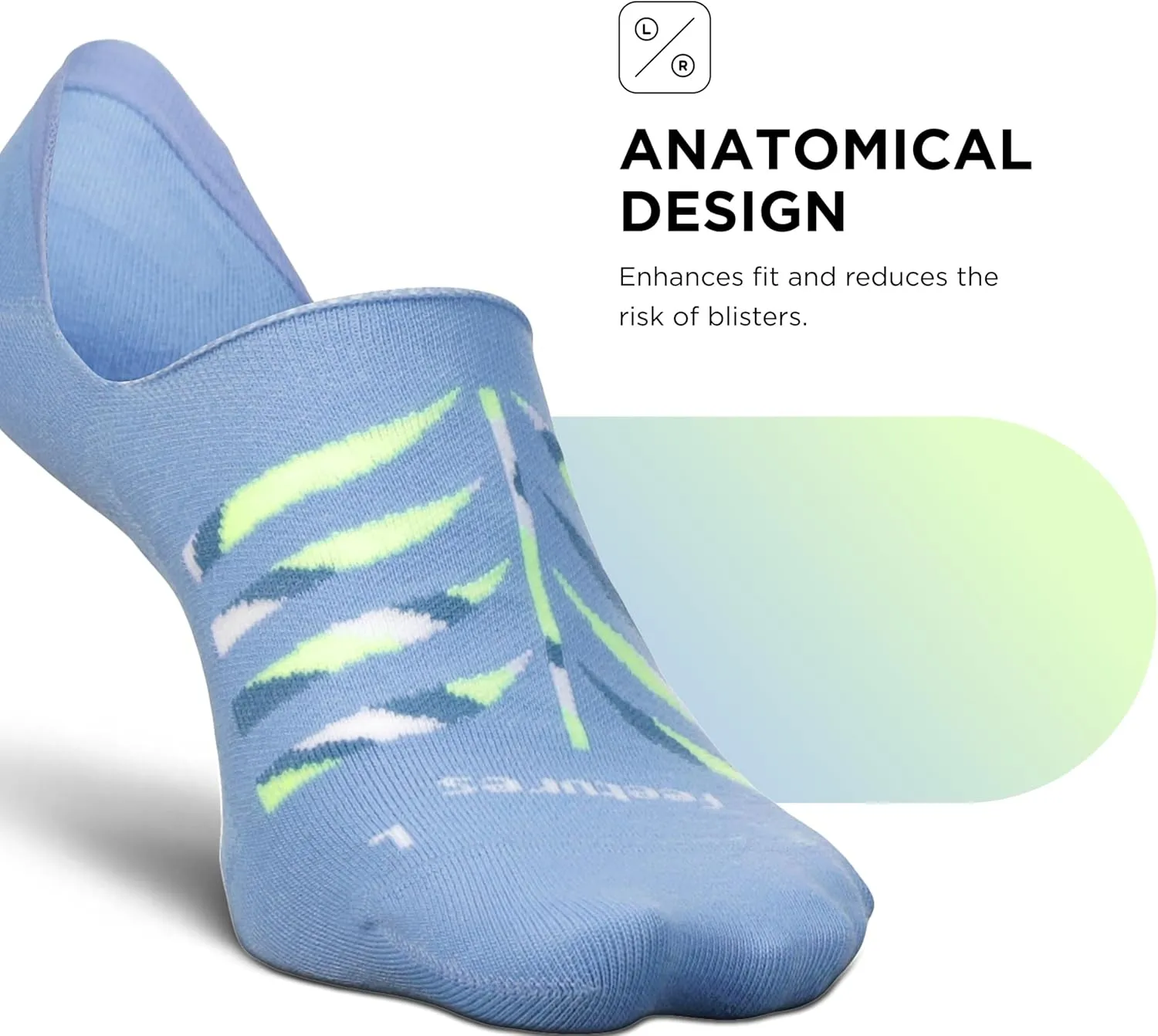 Feetures Everyday Ultra Light Cushion Invisible Sock for Women - Anti-Slip Sock Liner - (1 Pair)