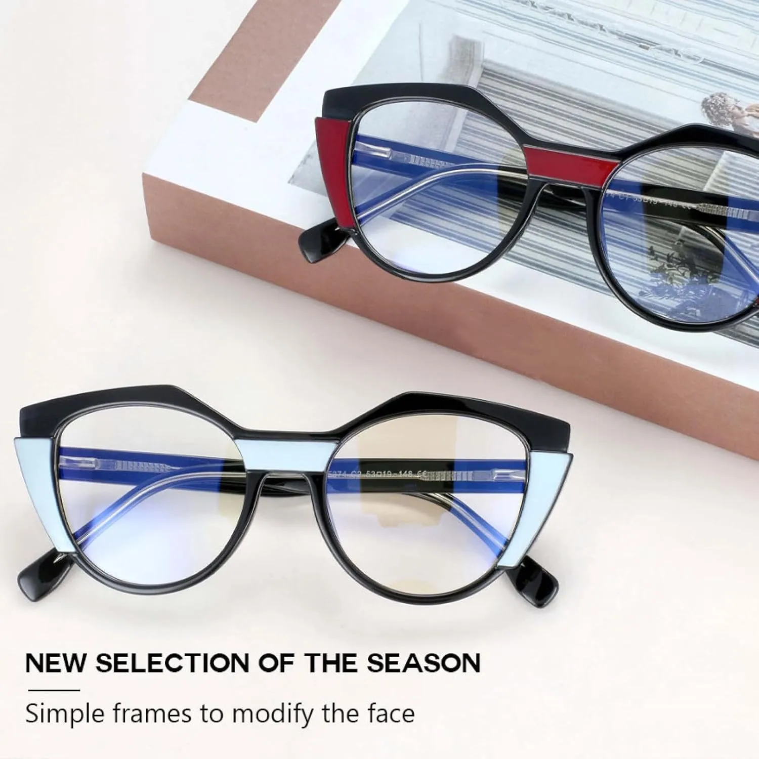 Femal Cat Eye Glasses Women Plastic Titanium Fashion