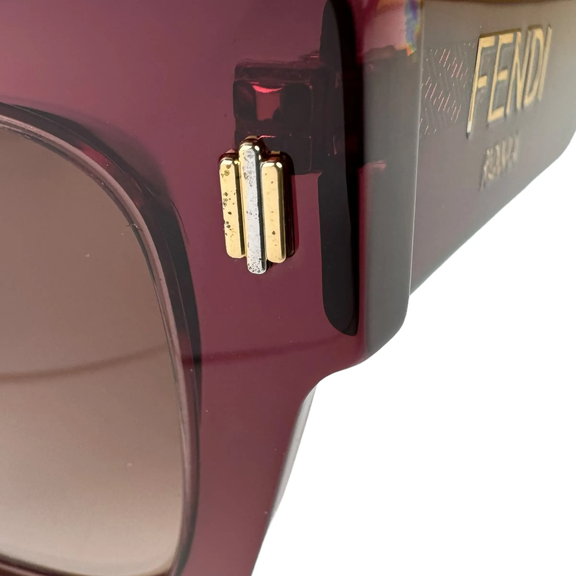 Fendi Roma Oversized Square Frame Purple Acetate Sunglasses