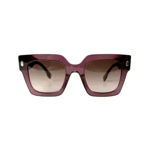Fendi Roma Oversized Square Frame Purple Acetate Sunglasses