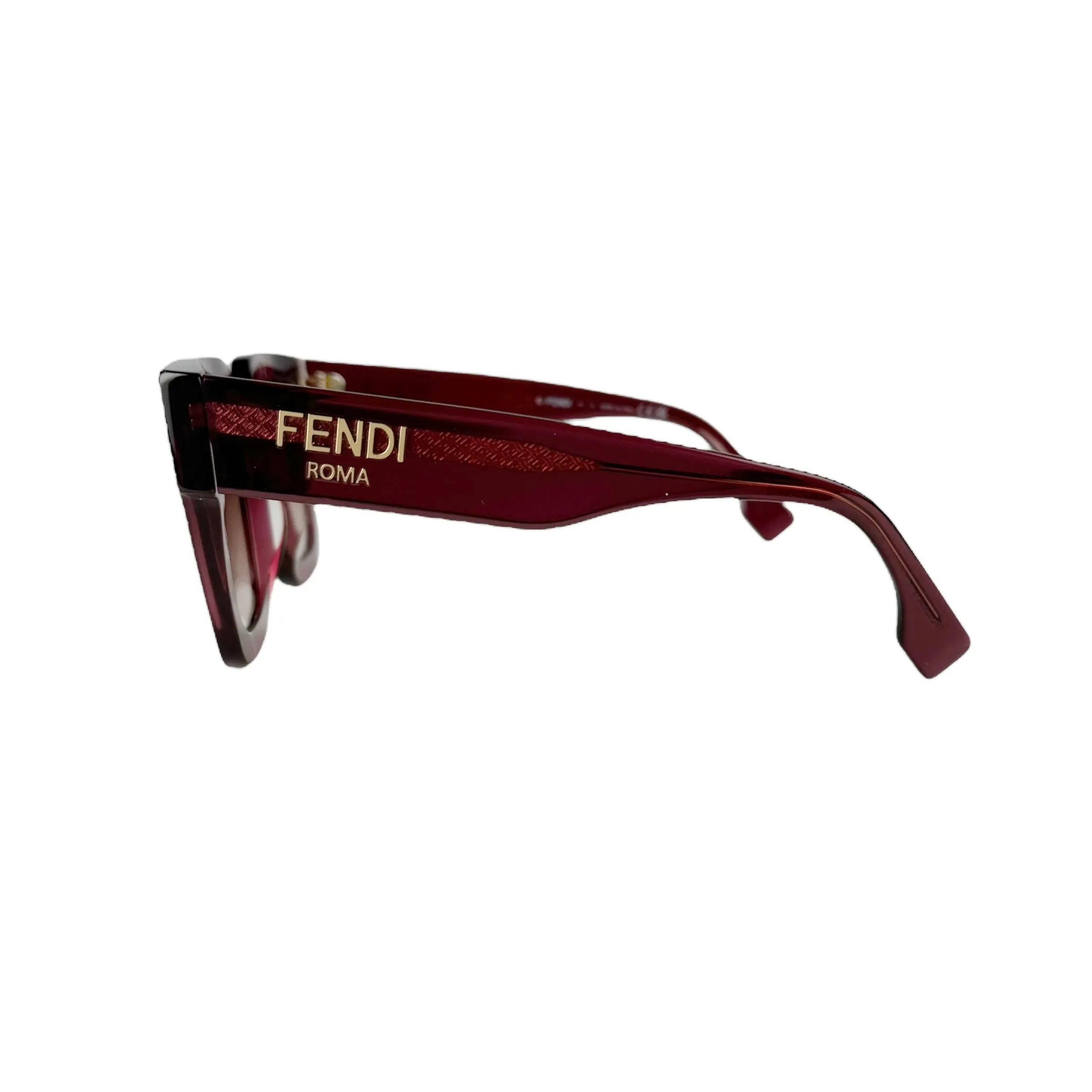 Fendi Roma Oversized Square Frame Purple Acetate Sunglasses