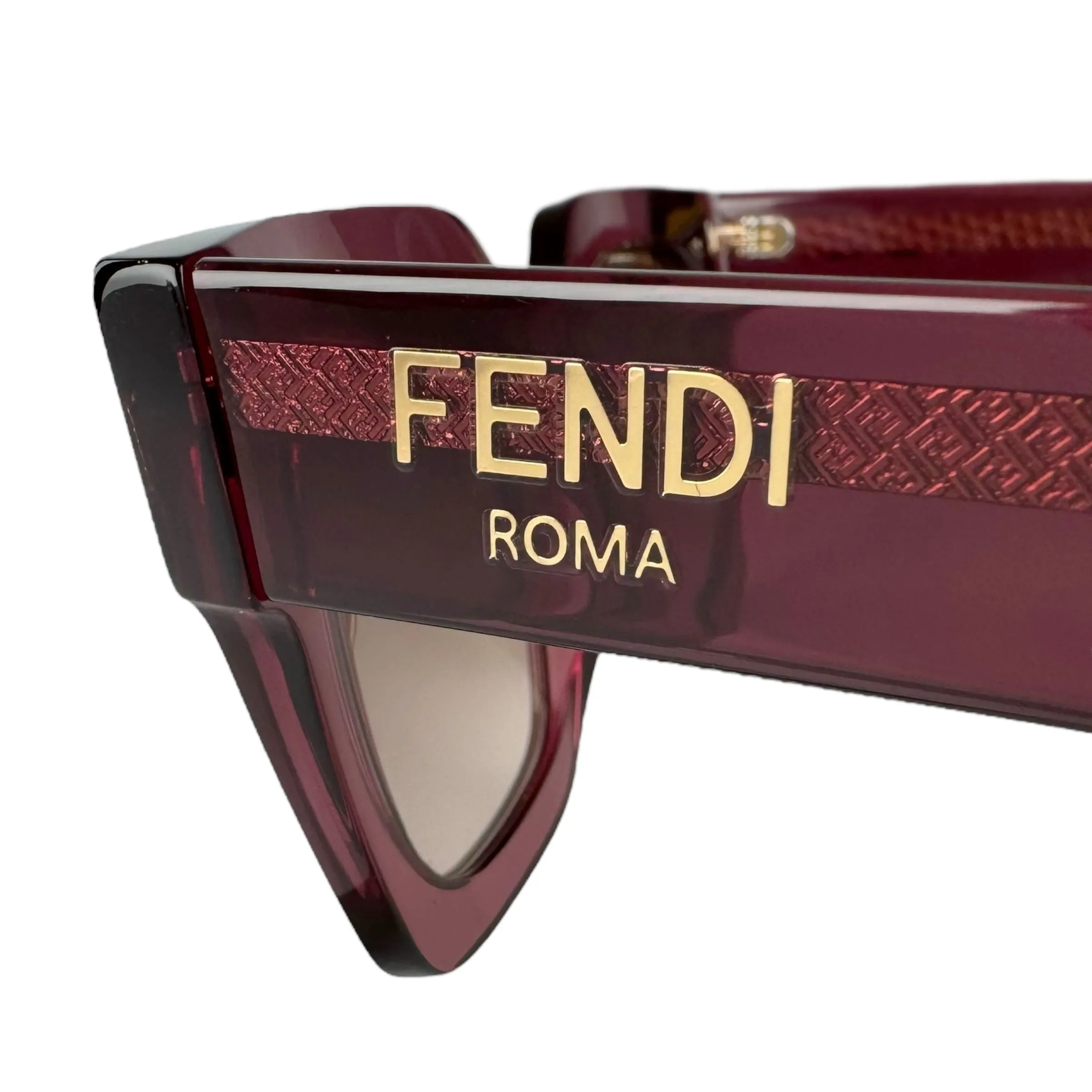 Fendi Roma Oversized Square Frame Purple Acetate Sunglasses
