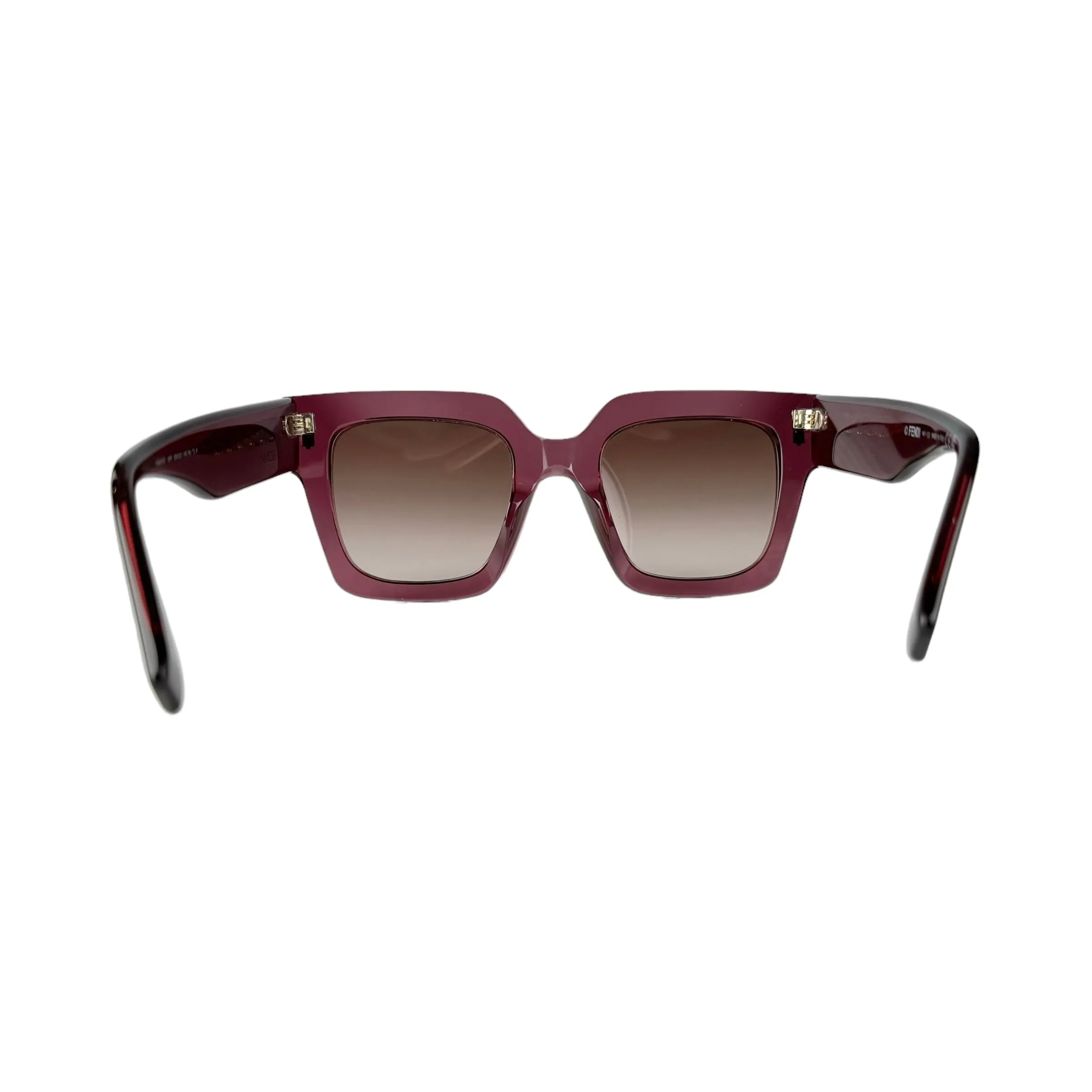 Fendi Roma Oversized Square Frame Purple Acetate Sunglasses