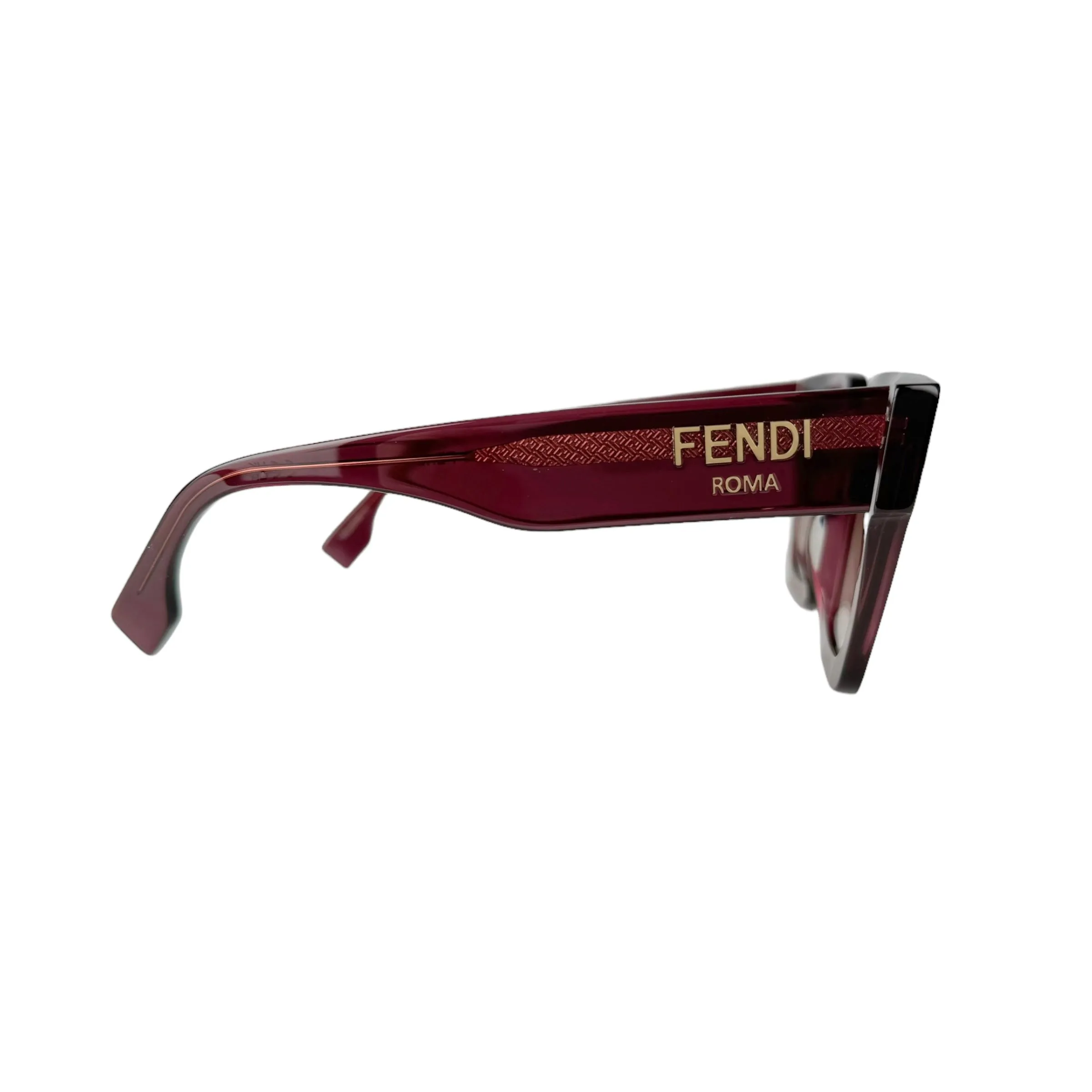 Fendi Roma Oversized Square Frame Purple Acetate Sunglasses