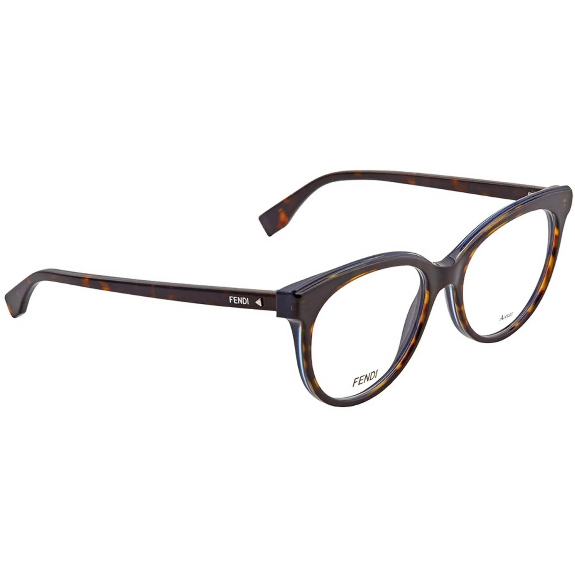 Fendi Women's Eyeglasses - Dark Havana Plastic Cat Eye Frame | FENDI FF0254 086