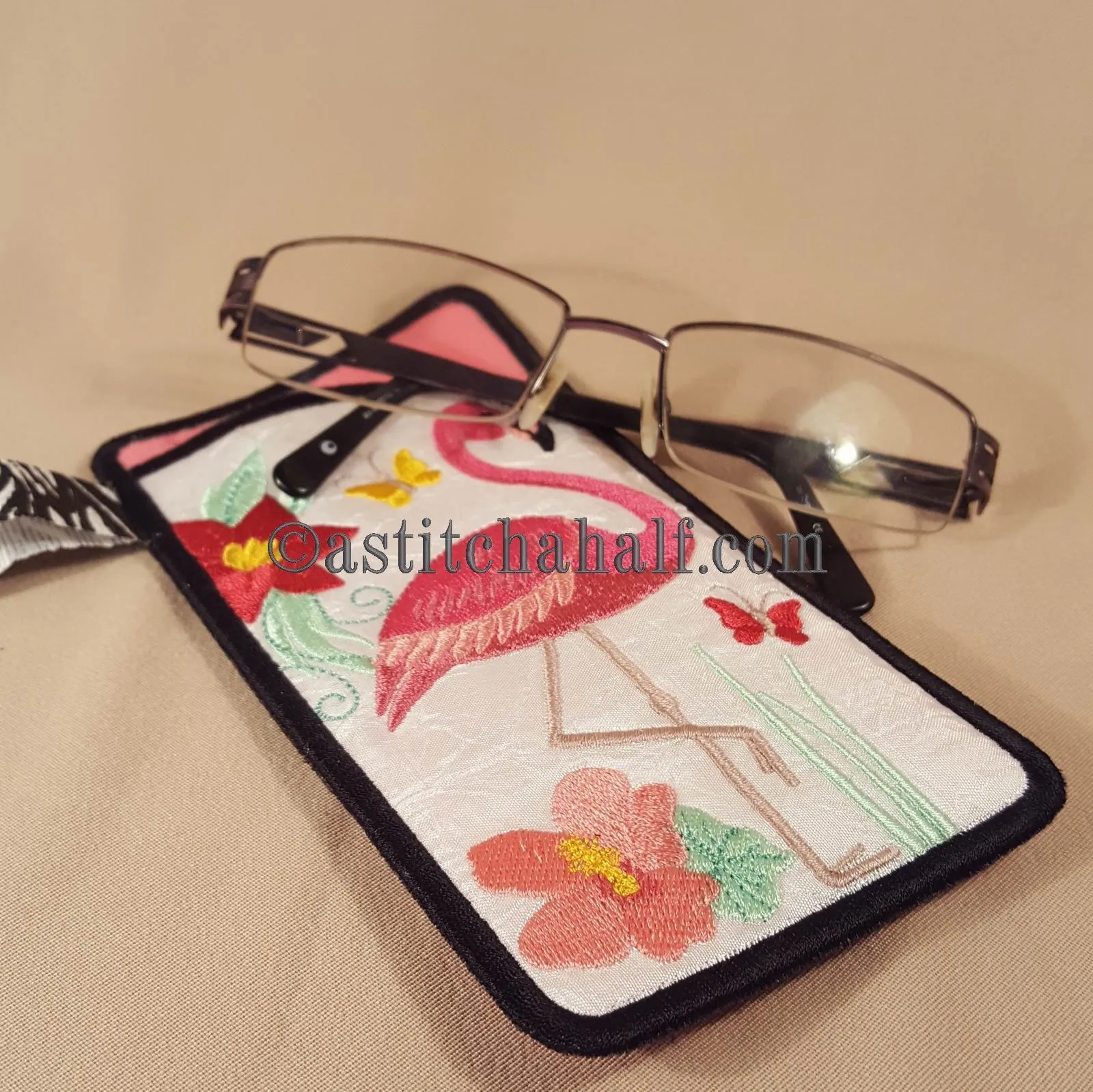 Flamingo Eyeglass Case