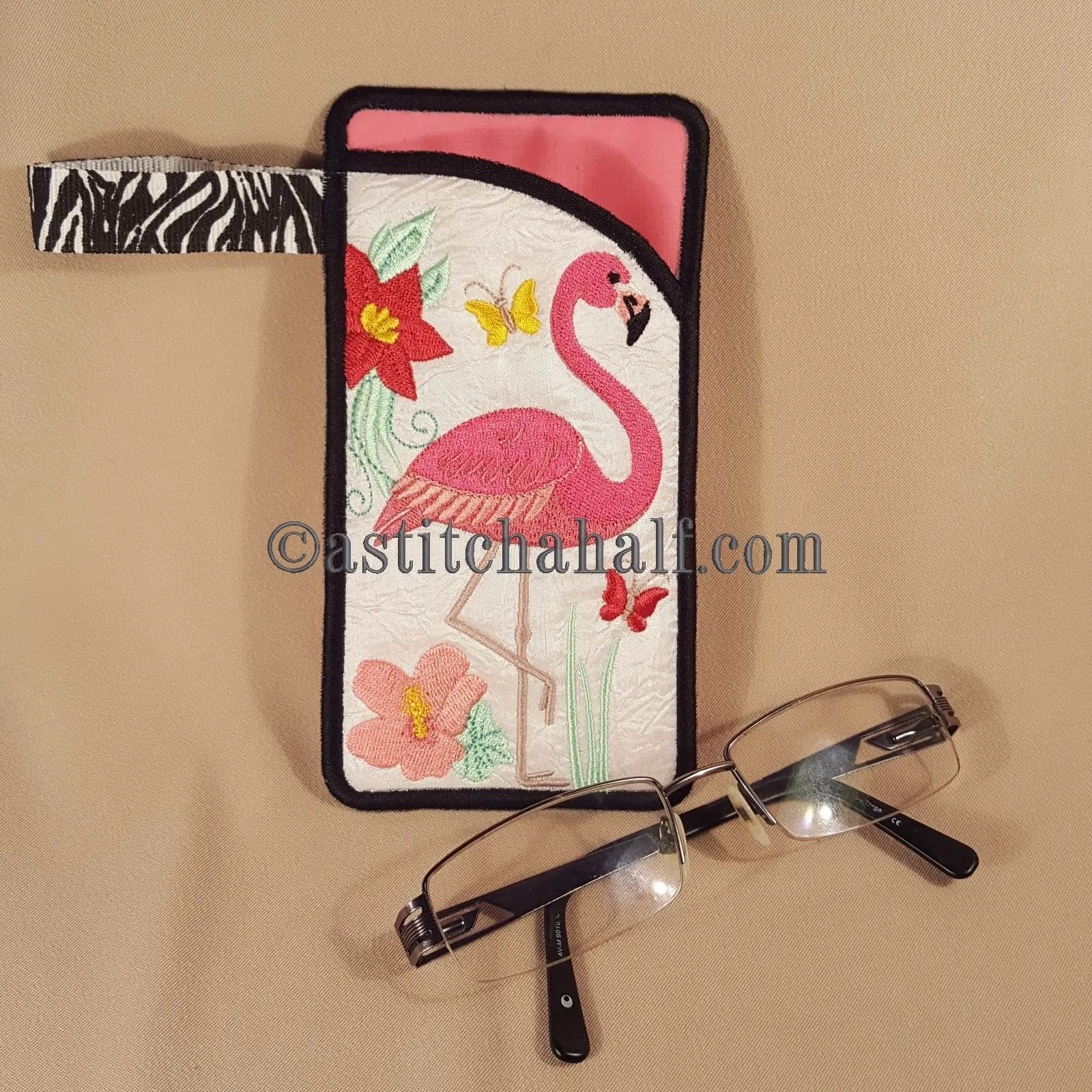 Flamingo Eyeglass Case