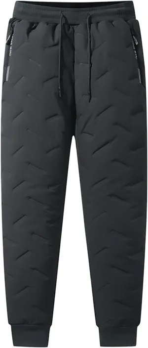 Fleece Lined Snow Pants Sherpa Lined Sweatpants Winter Thicken Fleece Pants Outdoor Joggers for Men Women