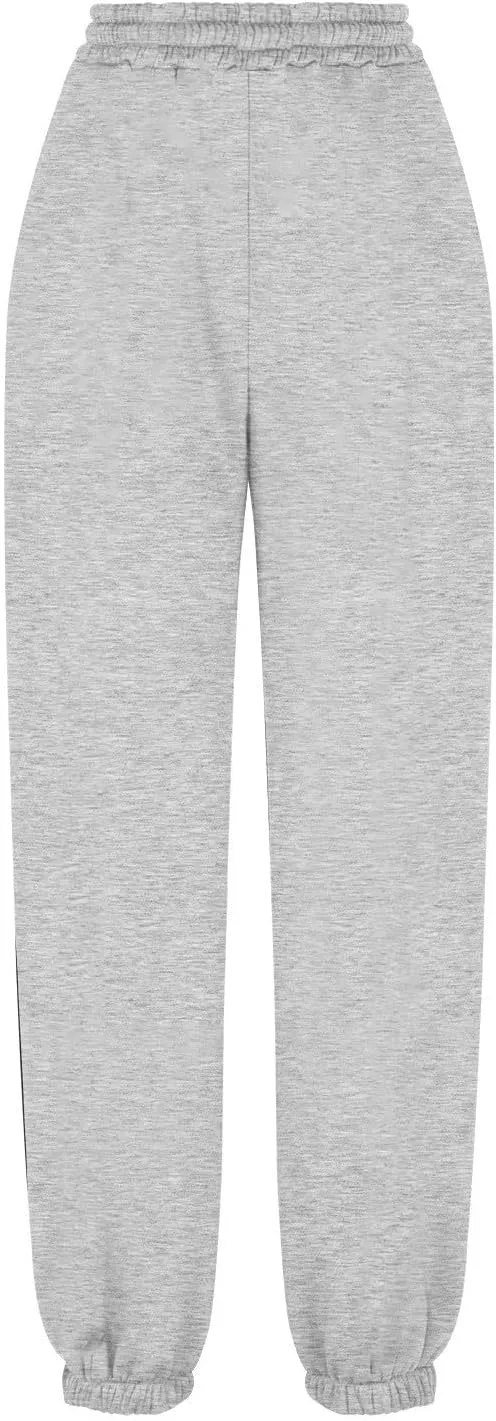 Fleece Lined Sweatpants Women Y2k Baggy Drawstring High Waisted Joggers with Pockets Athletic Workout Track Pants