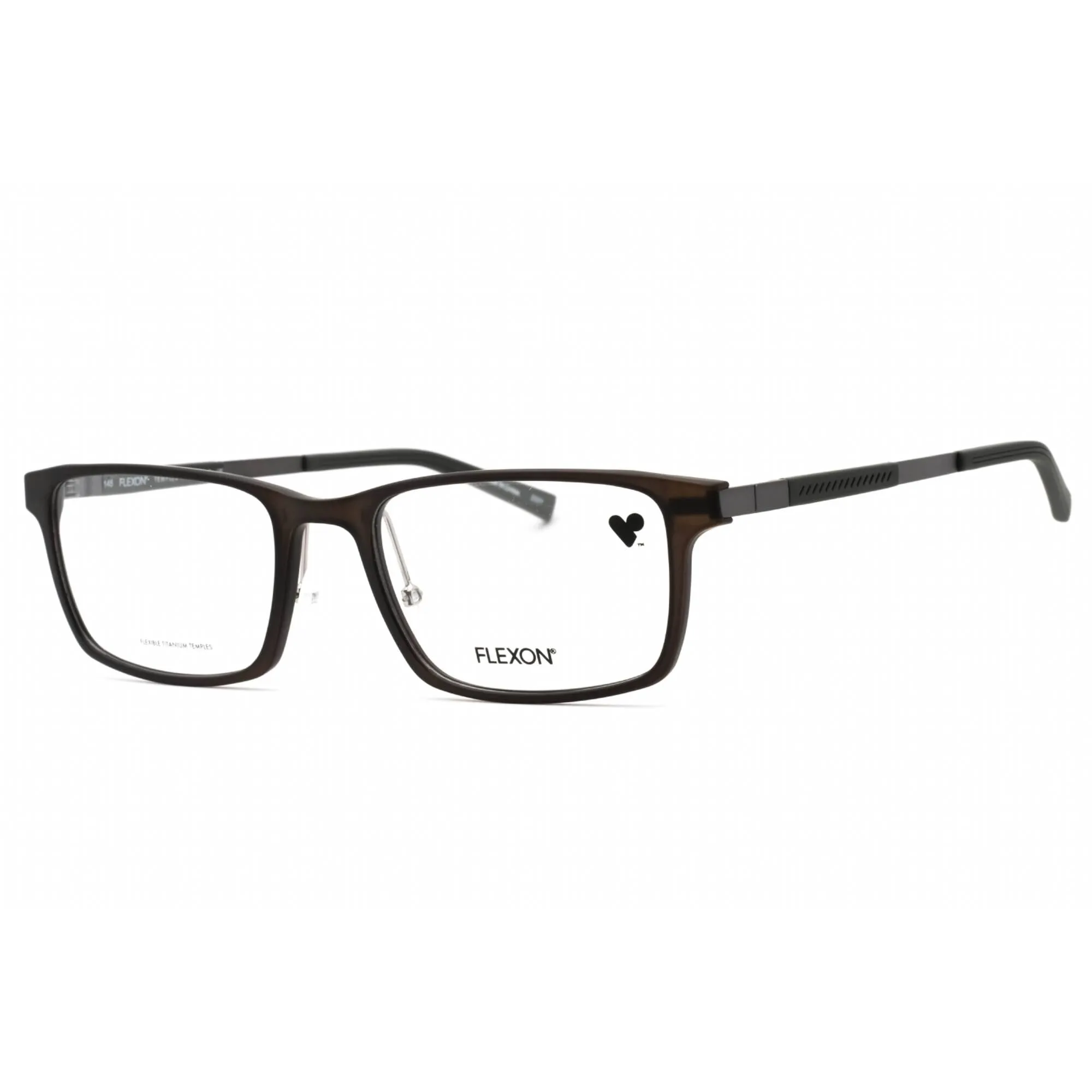 Flexon Men's Eyeglasses - Dark Grey Acetate Rectangular Frame | FLEXON EP8008 033