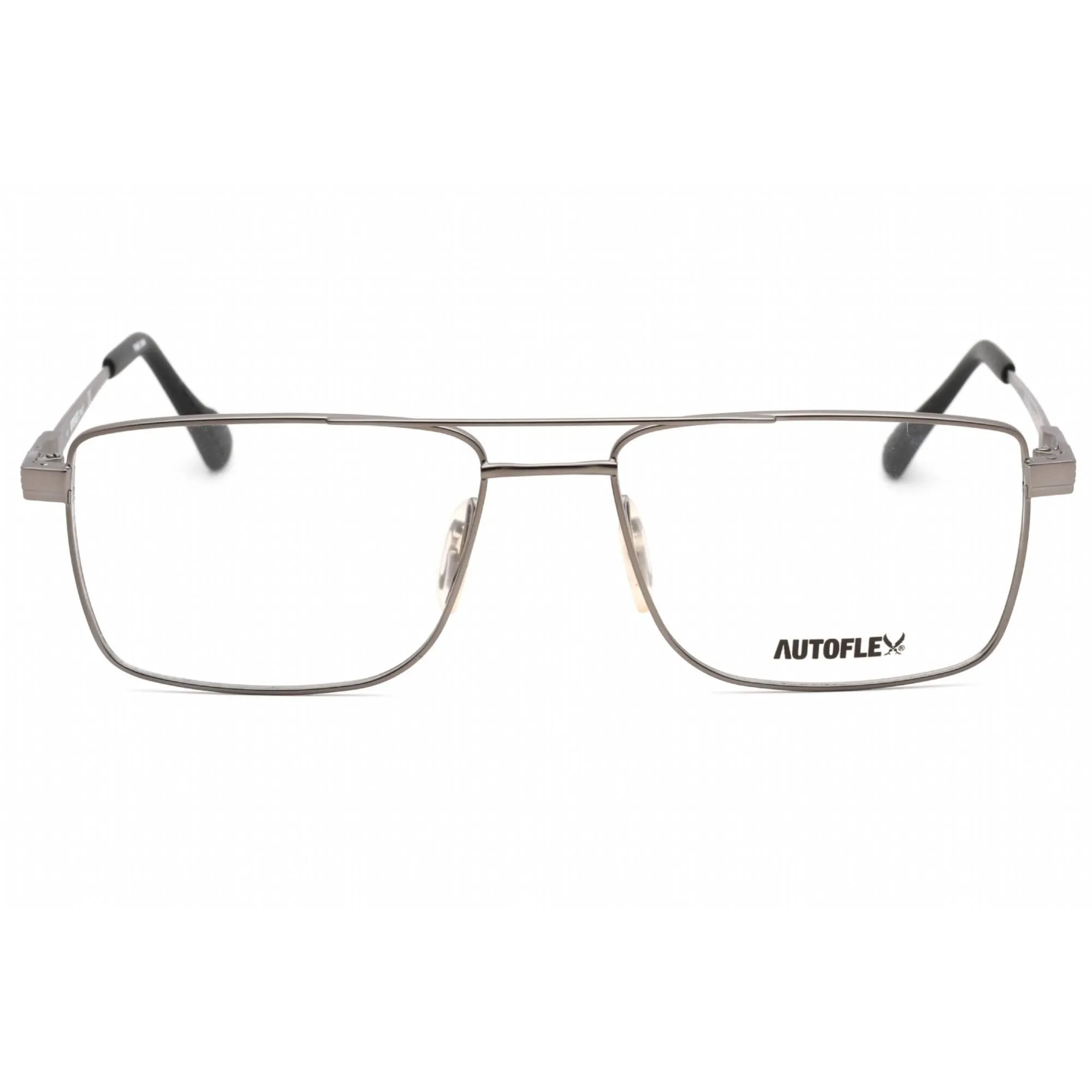 Flexon Men's Eyeglasses - Gunmetal Metal Full Rim Rectangular Frame | AUTOFLEX 109 033