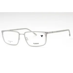 Flexon Men's Eyeglasses - Matte Grey/Silver Metal Full Rim Frame | FLEXON E1138 044