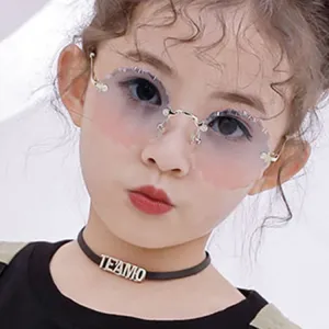 Flower Round Pink & Blue Dual Shade Sun Glasses 9207