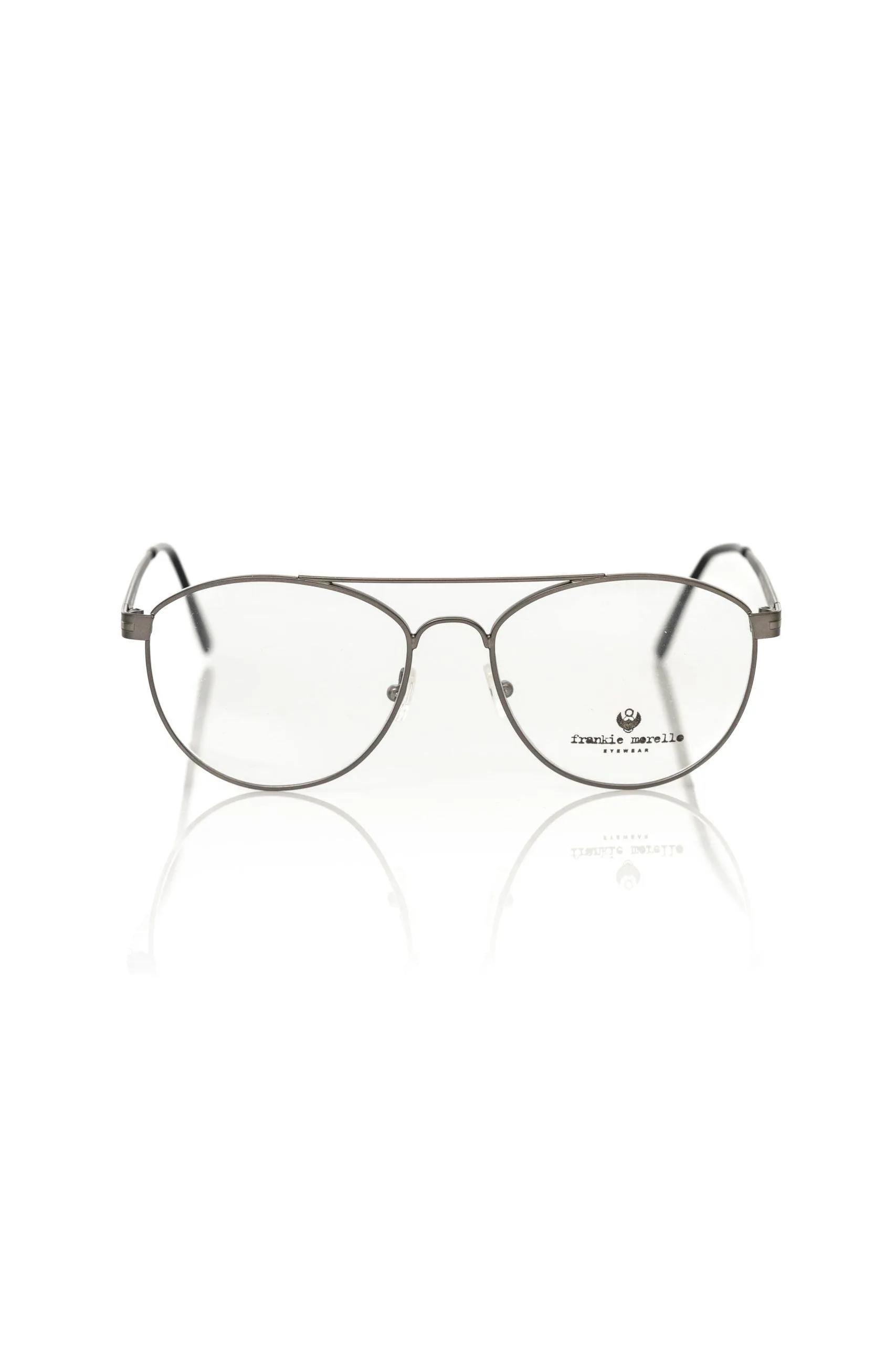 Frankie Morello Gunmetal Aviator Eyeglasses Elegance
