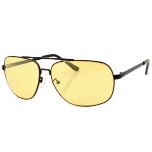 FRISK Black Aviator Sunglasses | Blue-Blocker | Night Driving