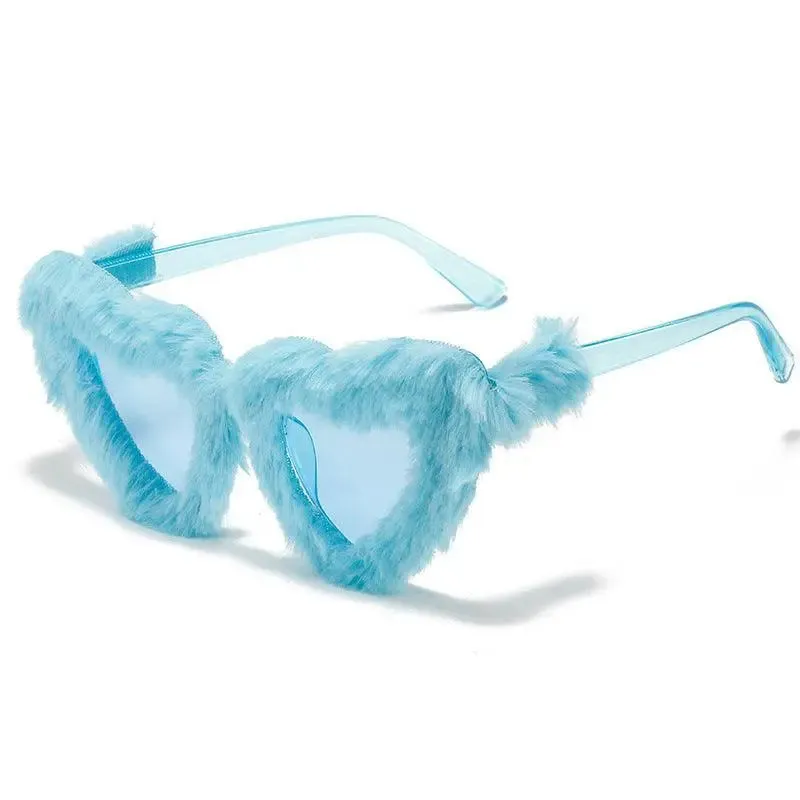 Fun Plush Heart-Shaped Sunglasses