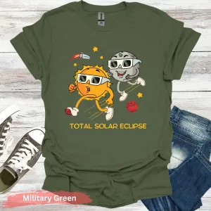 Funny Solar Eclipse Cartoon T-shirt