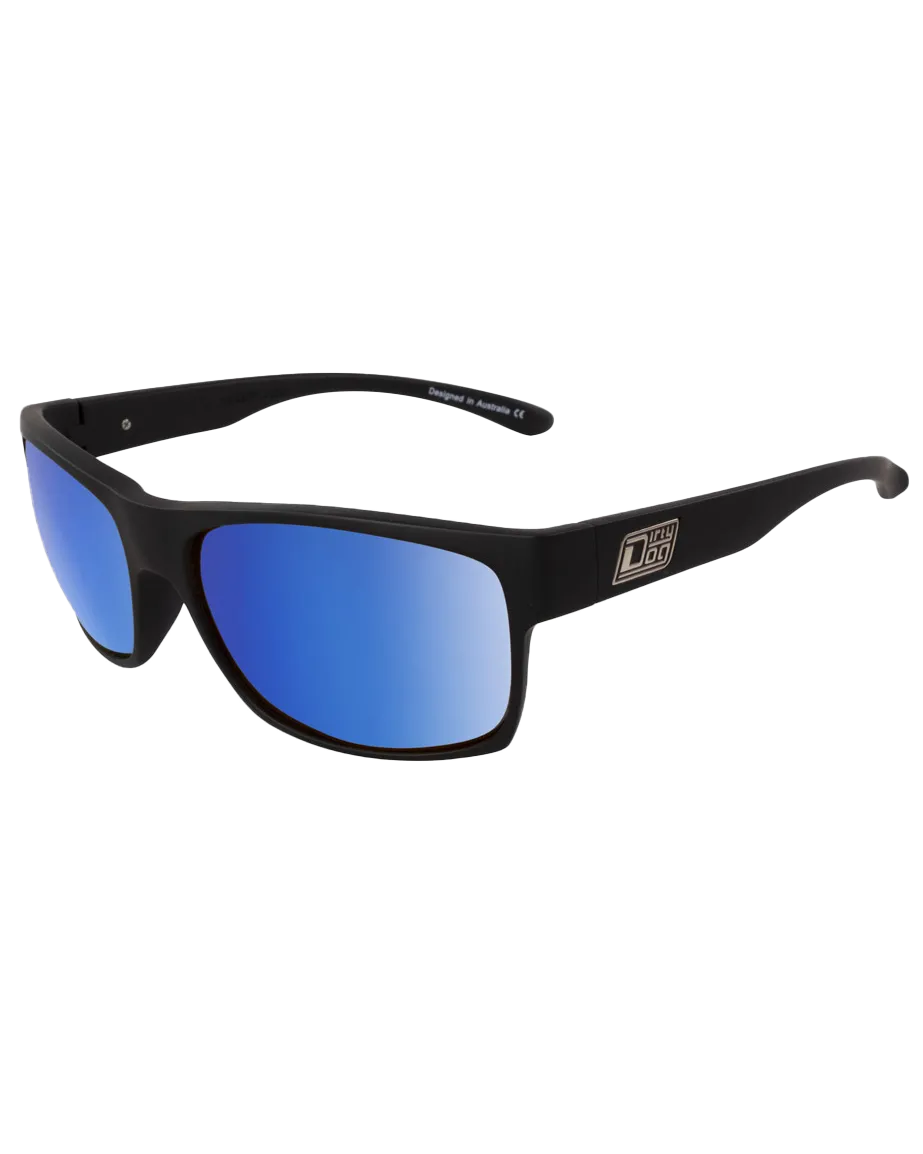 Furnace Polarised Sunglasses in Black/Grey & Blue Mirror