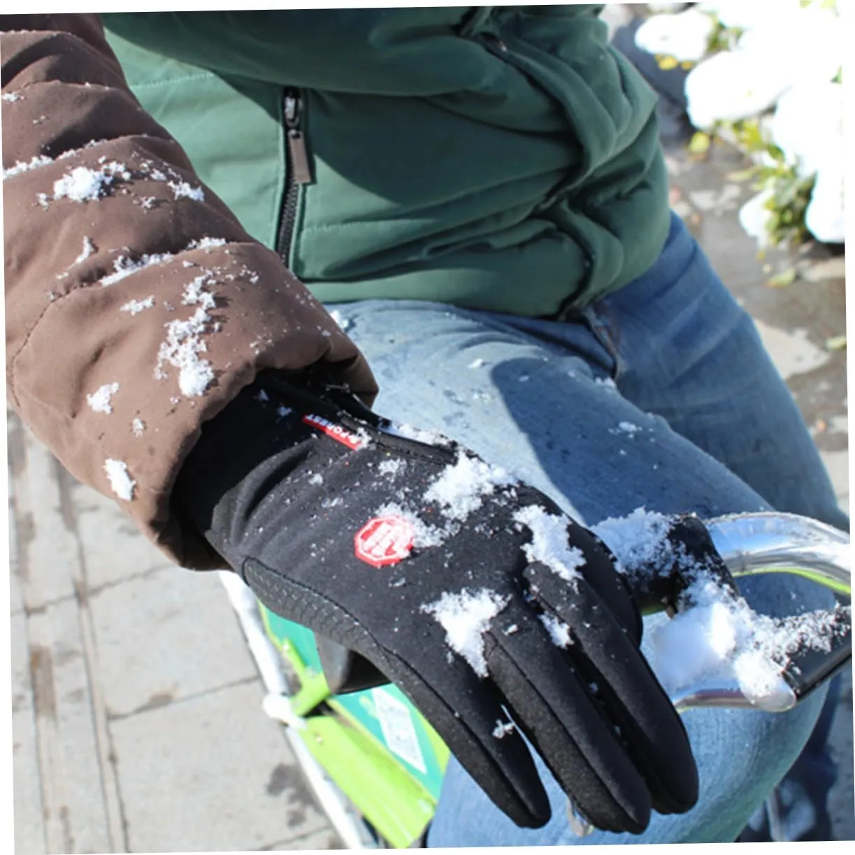 GANAZONO Windproof Gloves Anti-Slip Gloves Touchscreen Gloves Sports Gloves Cold Weather Gloves