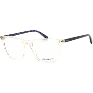 Gant Men's Eyeglasses - Crystal/Blue Rectangular Shaped Plastic Frame | GA3253 027