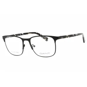 Gant Men's Eyeglasses - Matte Black Metal Full Rim Rectangular Frame | GA3249 002