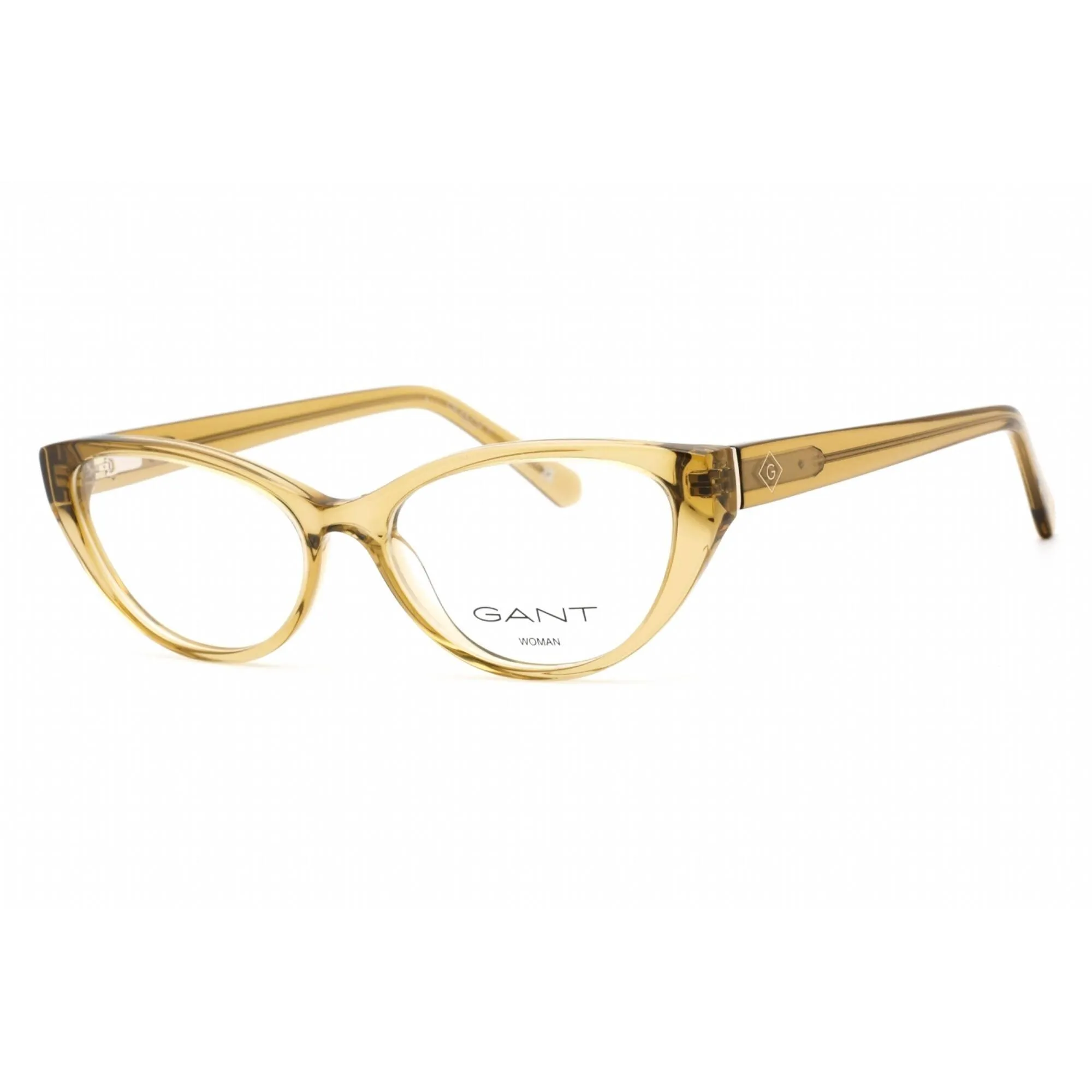 Gant Women's Eyeglasses - Full Rim Shiny Light Brown Plastic Cat Eye | GA4142 045