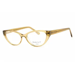 Gant Women's Eyeglasses - Full Rim Shiny Light Brown Plastic Cat Eye | GA4142 045