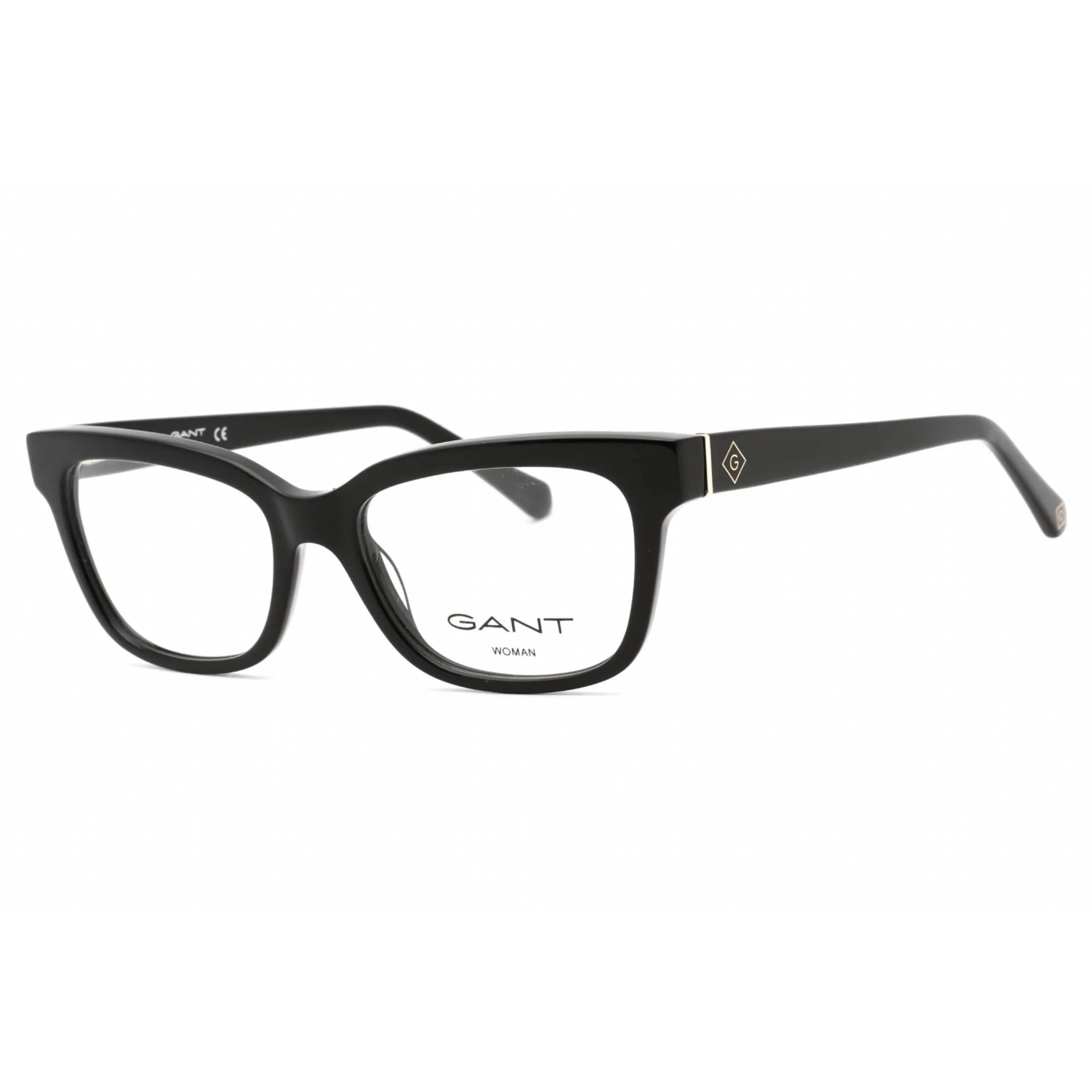 Gant Women's Eyeglasses - Shiny Black Plastic Full Rim Rectangular Frame | GA4140 001