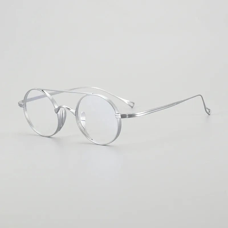 Gatenac Unisex Full Rim Double Bridge Titanium Eyeglasses Gxyj1473