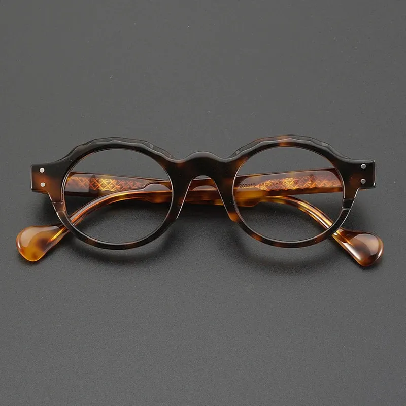 Gatenac Unisex Full Rim Round Acetate Eyeglasses Gxyj1170