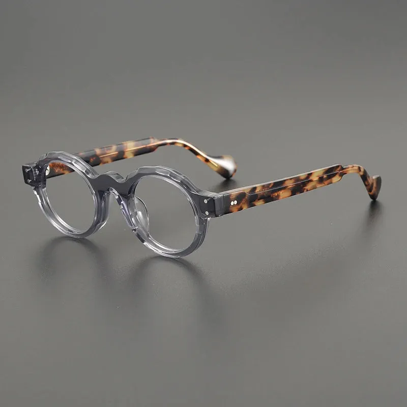 Gatenac Unisex Full Rim Round Acetate Eyeglasses Gxyj1170
