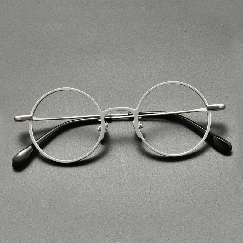 Gatenac Unisex Full Rim Round Titanium Eyeglasses Gxyj847