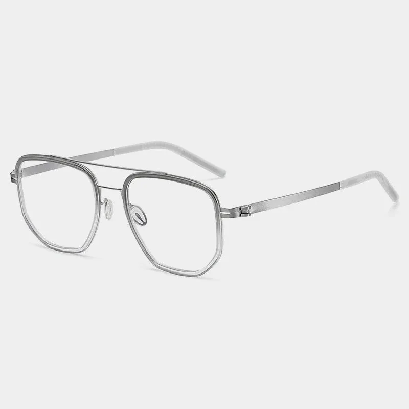 Gatenac Unisex Full Rim Square Acetate Eyeglasses Gxyj-1185