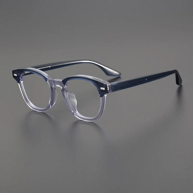 Gatenac Unisex Full Rim Square Acetate Eyeglasses Gxyj1113
