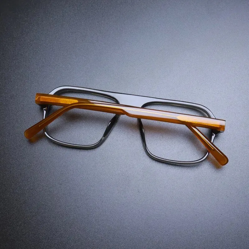 Gatenac Unisex Full Rim Square Acetate Eyeglasses Gxyj1133