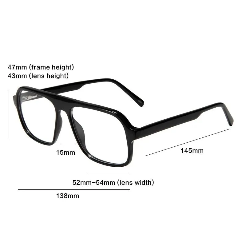 Gatenac Unisex Full Rim Square Acetate Eyeglasses Gxyj1133