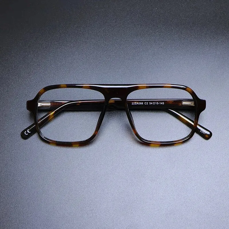Gatenac Unisex Full Rim Square Acetate Eyeglasses Gxyj1133