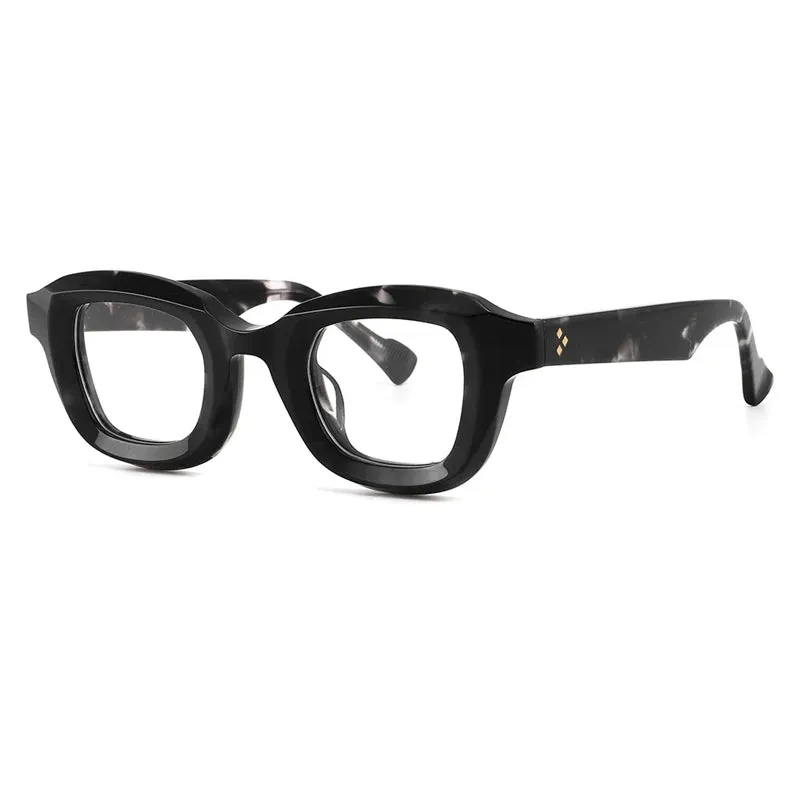 Gatenac Unisex Full Rim Square Acetate Eyeglasses Gxyj1145