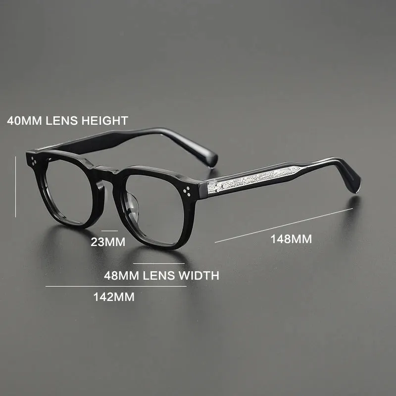 Gatenac Unisex Full Rim Square Acetate Eyeglasses Gxyj1165