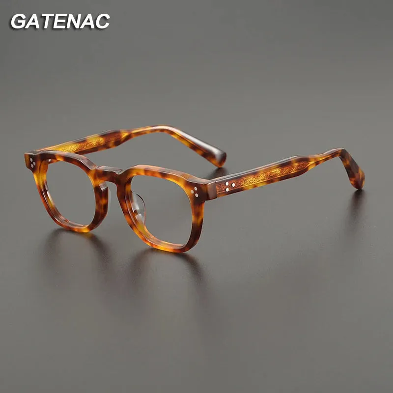 Gatenac Unisex Full Rim Square Acetate Eyeglasses Gxyj1165