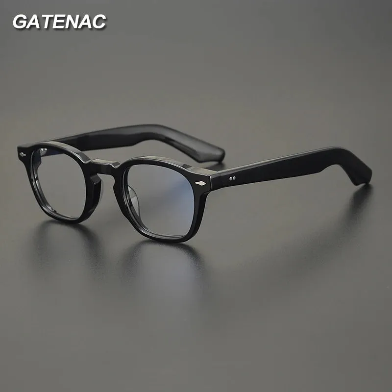 Gatenac Unisex Full Rim Square Acetate Eyeglasses Gxyj1453