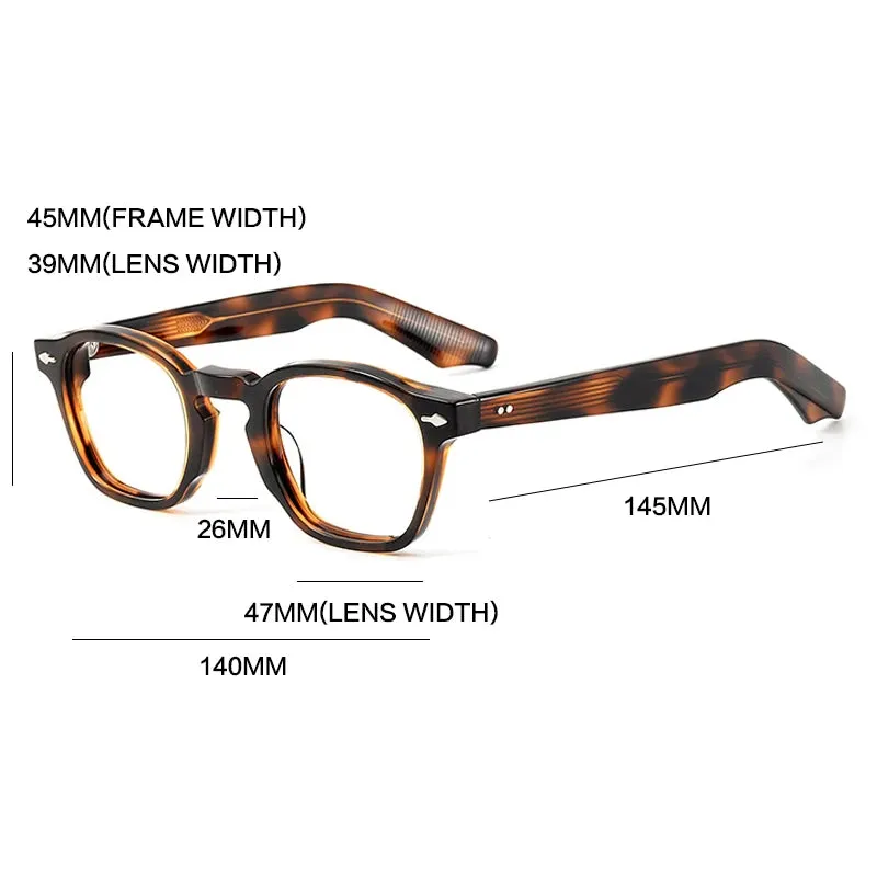 Gatenac Unisex Full Rim Square Acetate Eyeglasses Gxyj1453